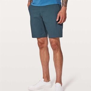 Lululemon Men’s Commission Short Slim Chino 9" Inseam in Mach Blue Teal, 33